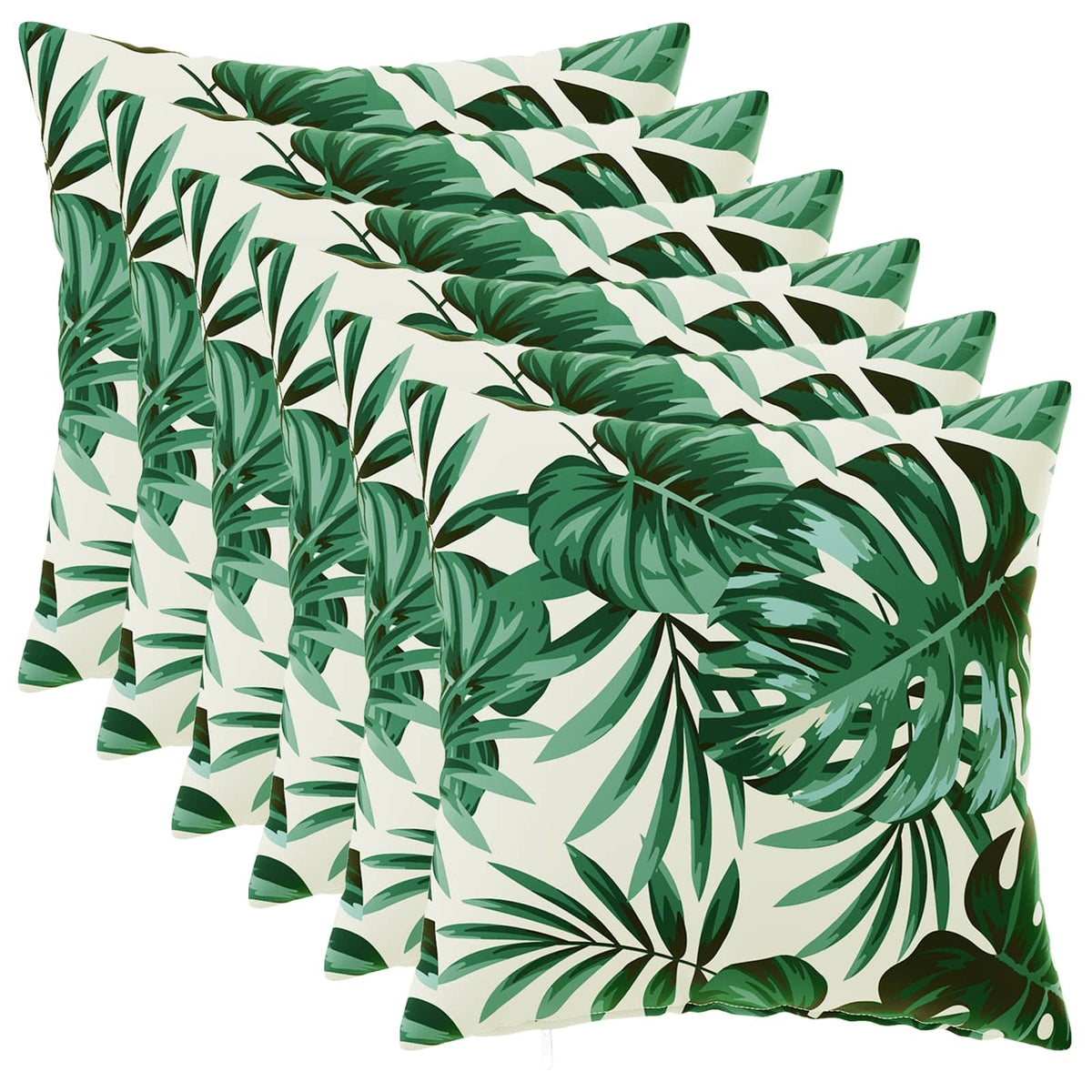 vidaXL Throw Pillow 6 pcs HEERLEN Leaf Pattern 50 x 50 cm Polyester 2