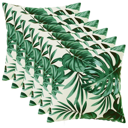 Throw Pillow HEERLEN Polyester 6 50 x 50 cm Leaf pattern
