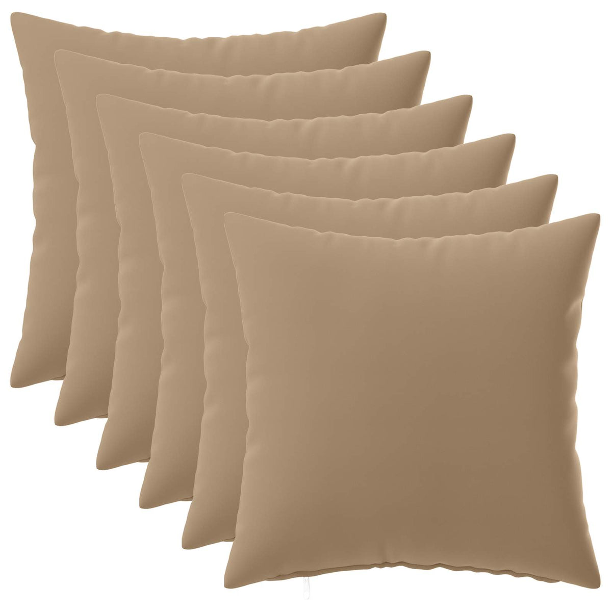 Throw Pillow HEERLEN Polyester 6 50 x 50 cm Taupe