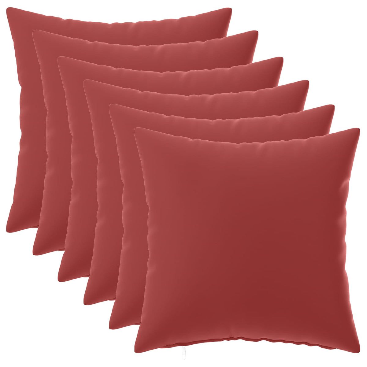 vidaXL Throw Pillow 6 pcs HEERLEN Wine Red 50 x 50 cm Polyester 2