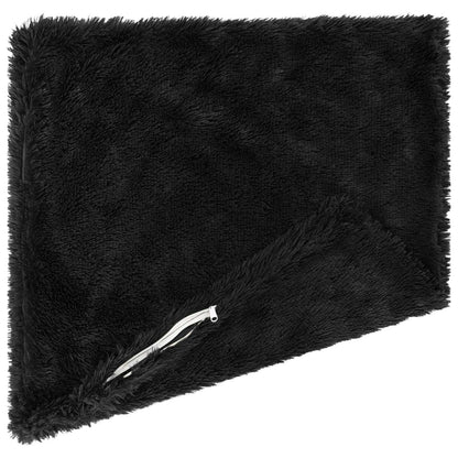 vidaXL Cushion with Pillow HEERLEN 6 pcs Black PV Fleece 4