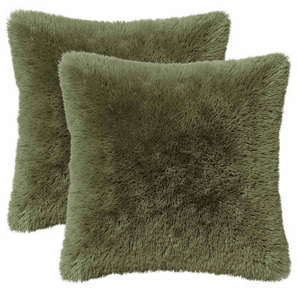 vidaXL Cushion with Pillow HEERLEN 6 pcs Green PV Fleece 2