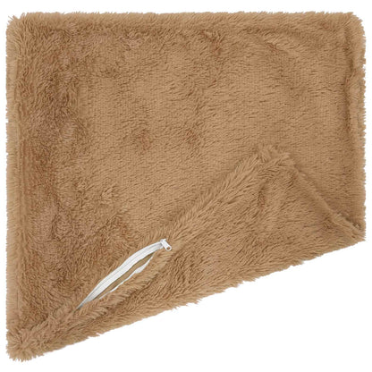 vidaXL Cushion with Pillow HEERLEN 6 pcs Taupe PV Fleece 4