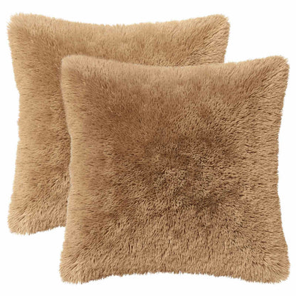 vidaXL Cushion with Pillow HEERLEN 6 pcs Taupe PV Fleece 2