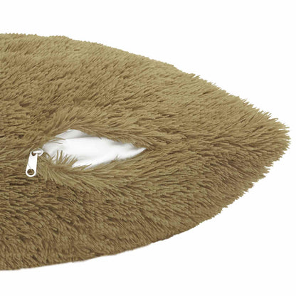 vidaXL Cushion with Pillow HEERLEN 6 pcs Light Grey PV Fleece 6