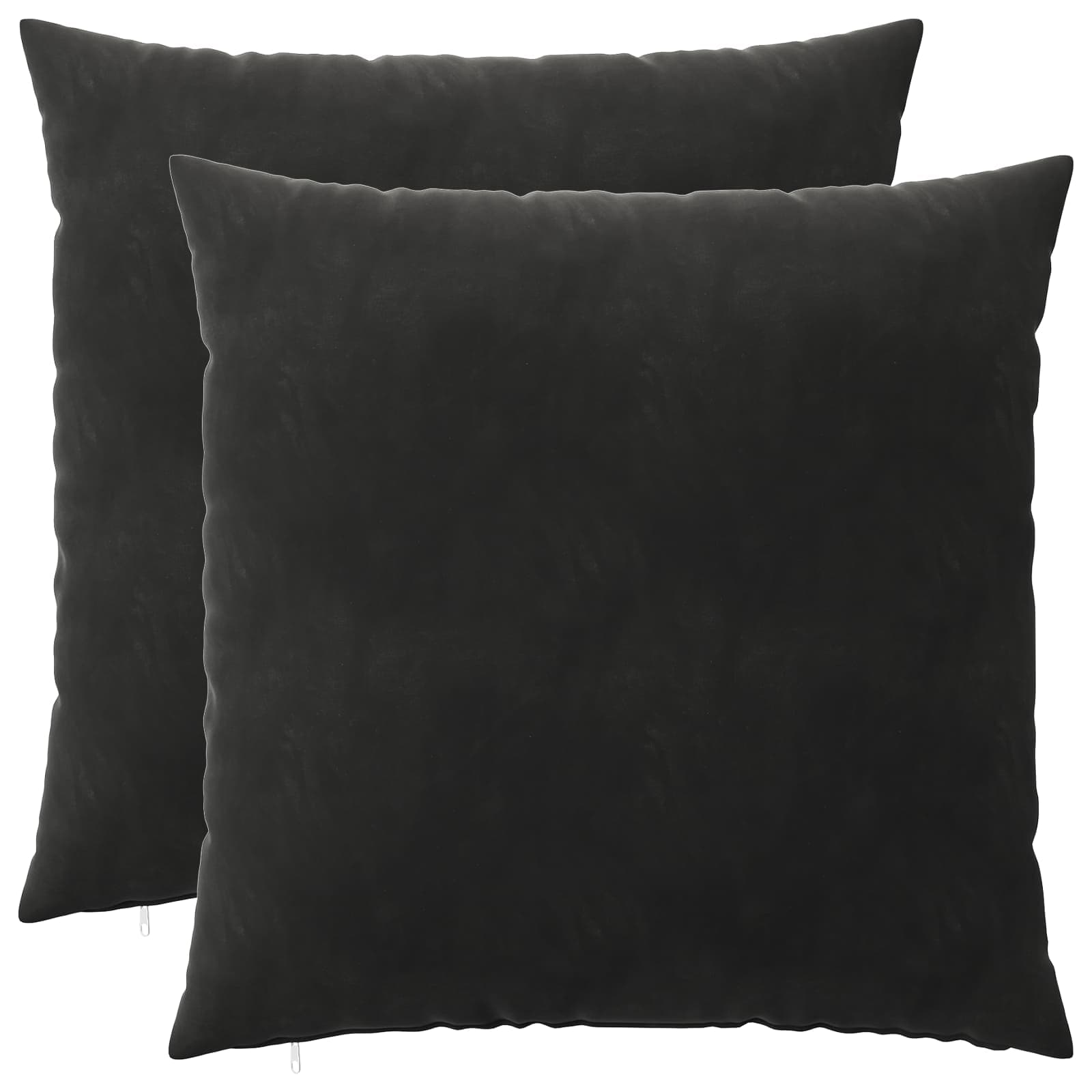 vidaXL Cushion with Pillow HEERLEN 2 pcs Black Velvet 2