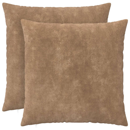 Throw Pillow HEERLEN Microfiber Fleece Taupe