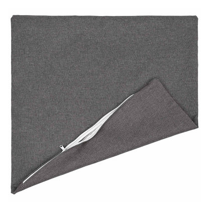 Cushion with Pillow HEERLEN 2 pcs Light Grey Fabric