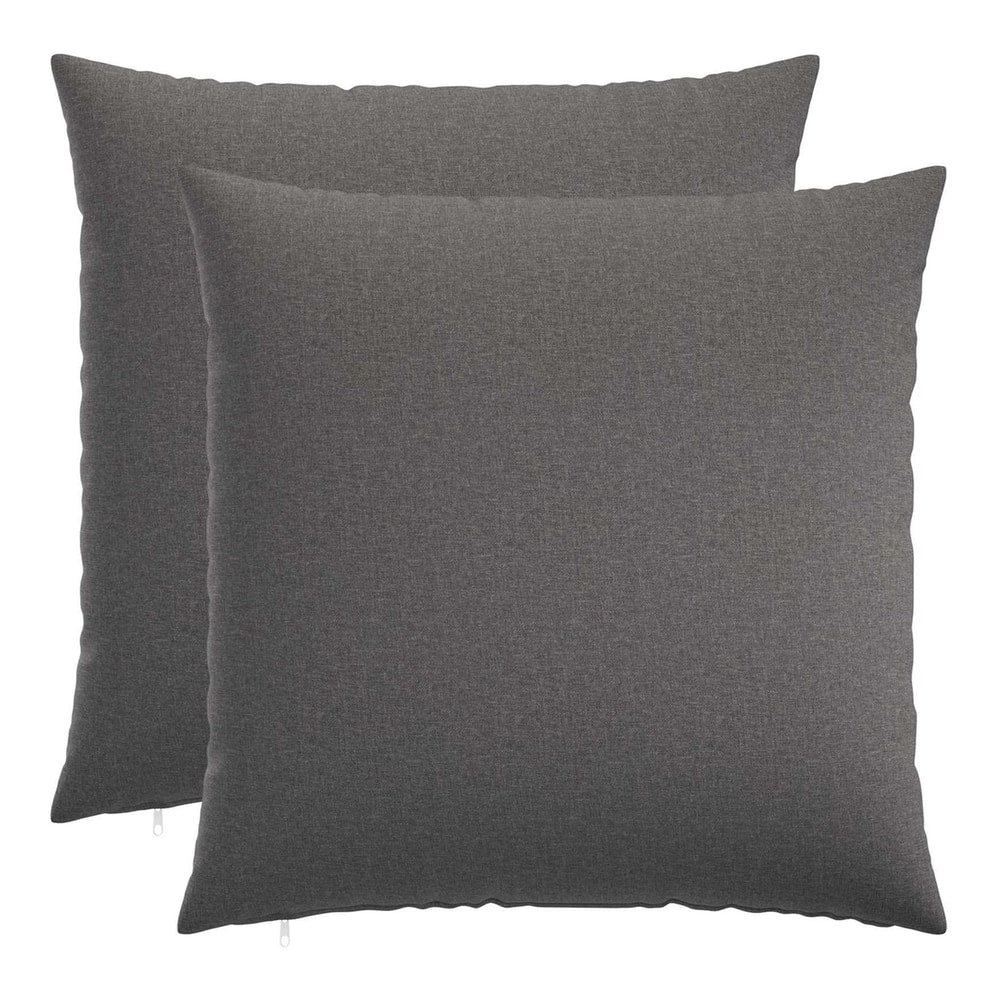 Cushion with Pillow HEERLEN 2 pcs Light Grey Fabric