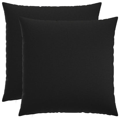 Cushion with Pillow HEERLEN 2 pcs Black Fabric