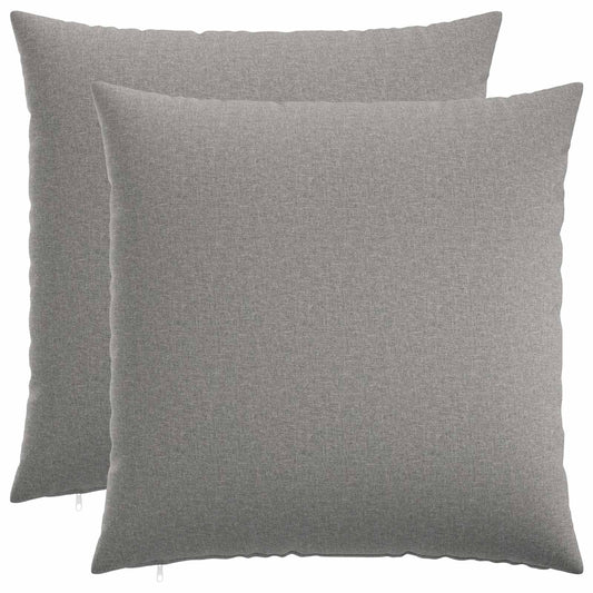 Cushion with Pillow HEERLEN 2 pcs Cloud Grey Fabric