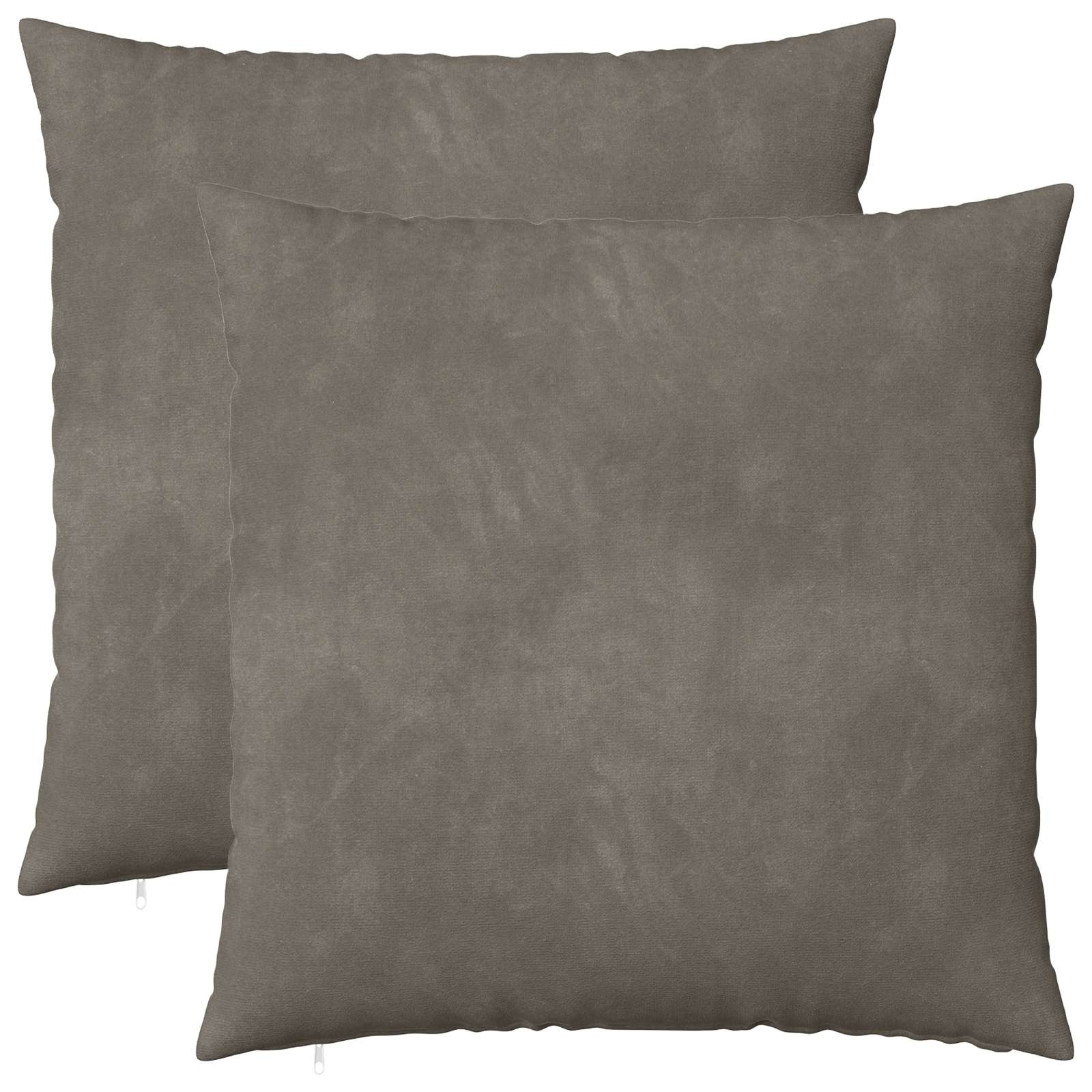 vidaXL Cushion with Pillow HEERLEN 2 pcs Light Grey Velvet 2
