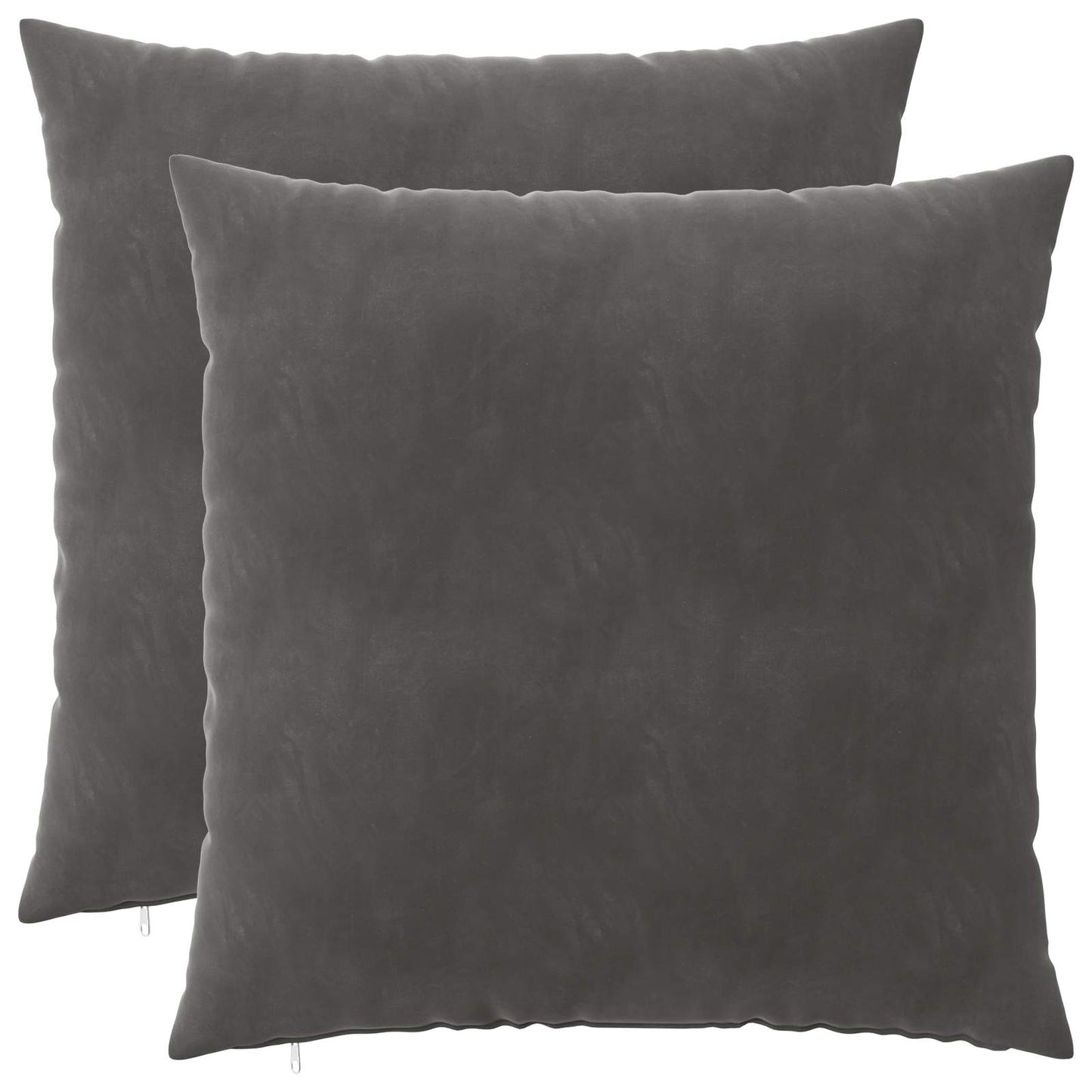 vidaXL Cushion with Pillow HEERLEN 2 pcs Dark Grey Velvet 2