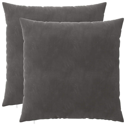 vidaXL Cushion with Pillow HEERLEN 2 pcs Dark Grey Velvet 2