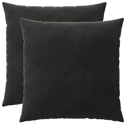 vidaXL Cushion with Pillow HEERLEN 2 pcs Black Velvet 2