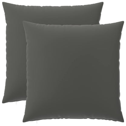 vidaXL Throw Pillow 2 pcs HEERLEN Anthracite 80 x 80 cm Polyester 2