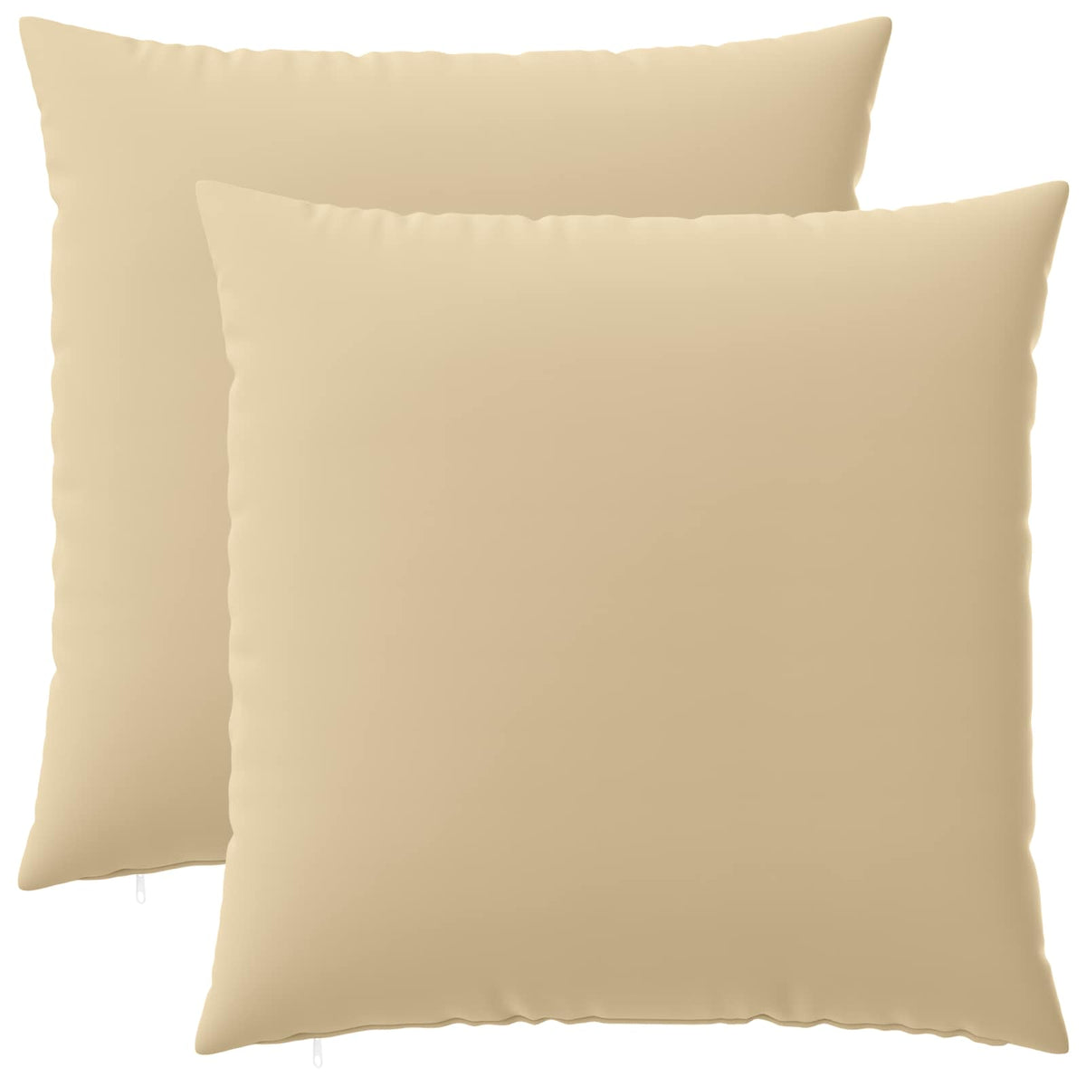 vidaXL Throw Pillow 2 pcs HEERLEN Beige 80 x 80 cm Polyester 2