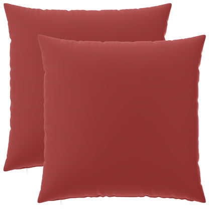 vidaXL Throw Pillow 2 pcs HEERLEN Wine Red 80 x 80 cm Polyester 2