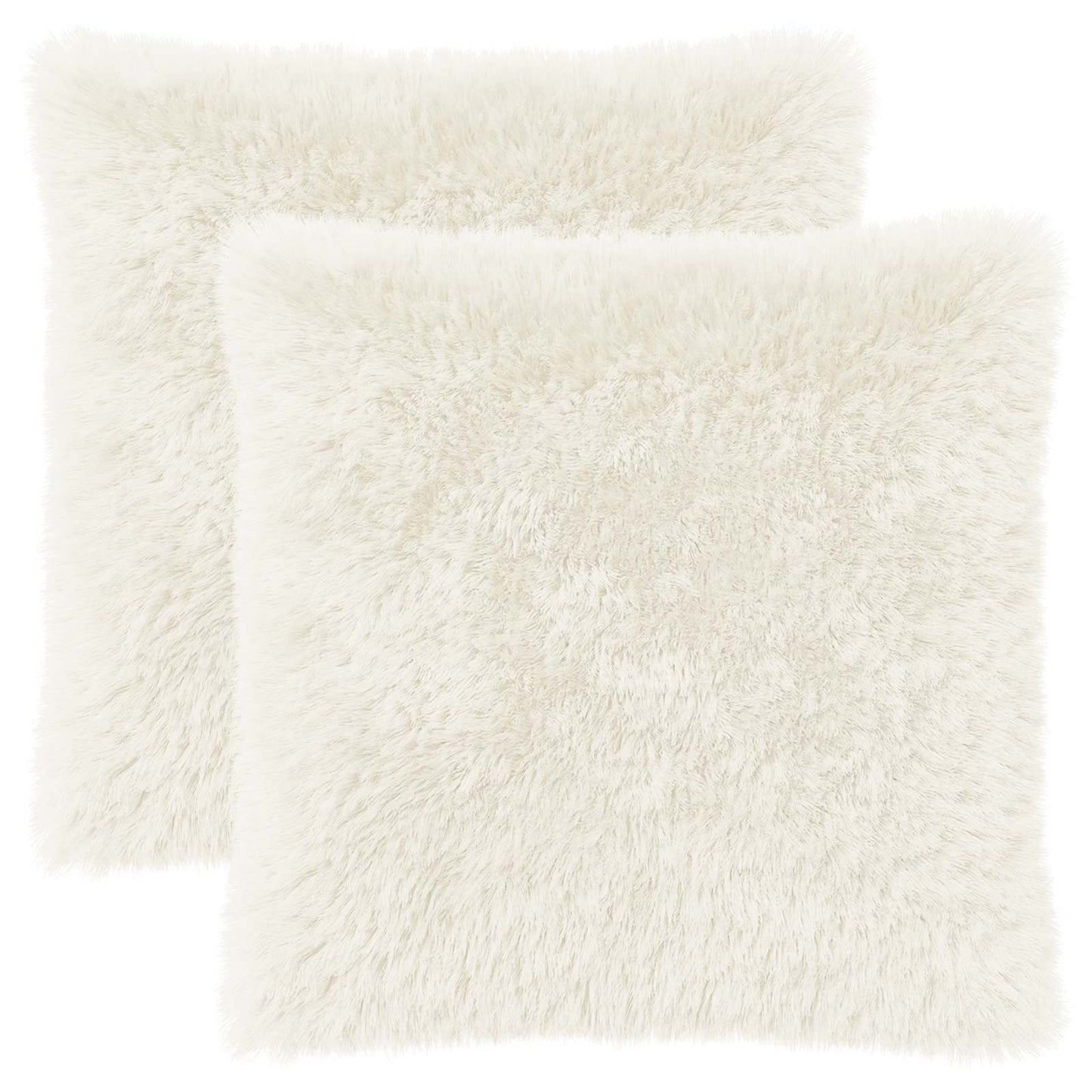 vidaXL Cushion with Pillow HEERLEN 2 pcs White PV Fleece 2