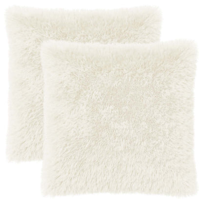 vidaXL Cushion with Pillow HEERLEN 2 pcs White PV Fleece 2