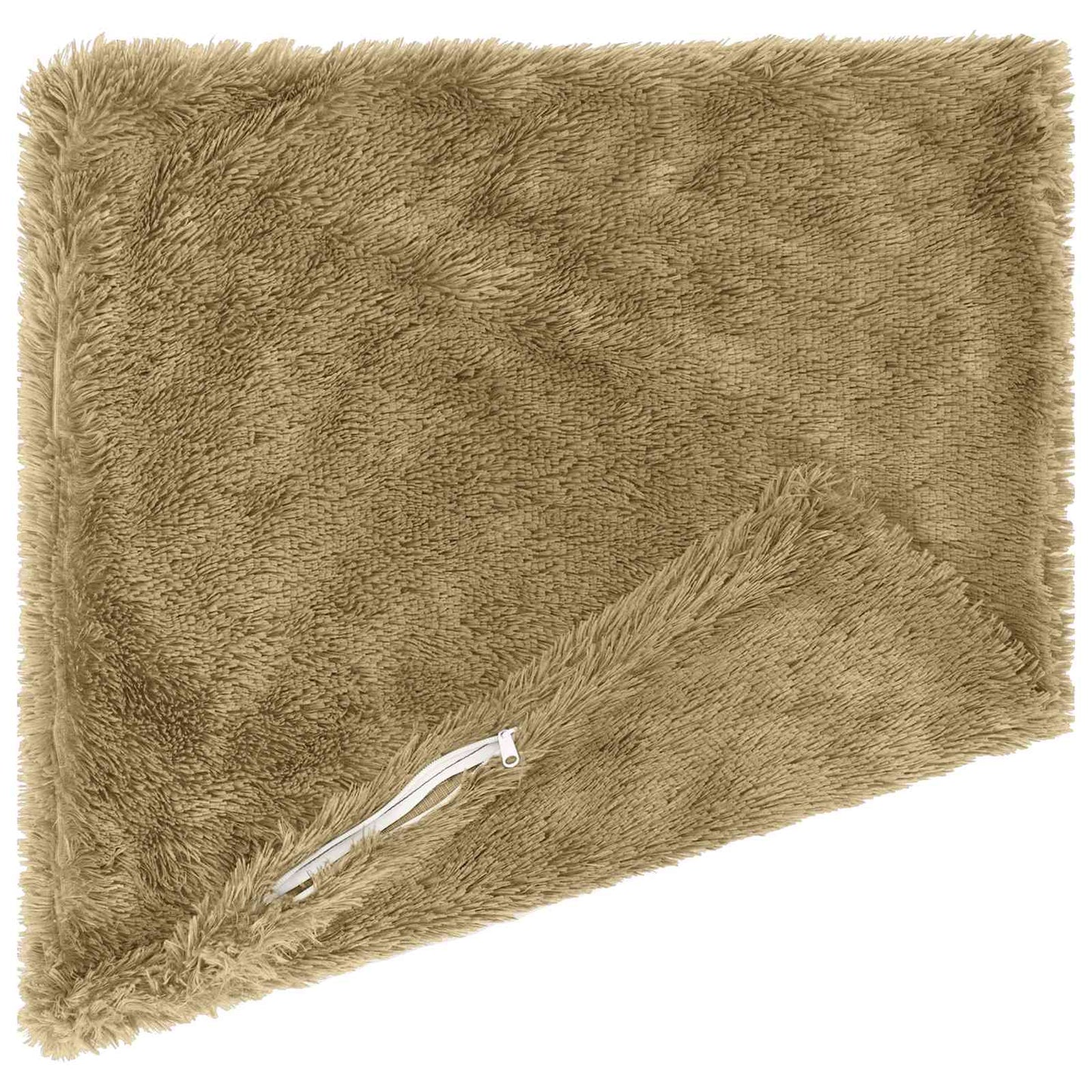 vidaXL Cushion with Pillow HEERLEN 2 pcs Light Grey PV Fleece 4