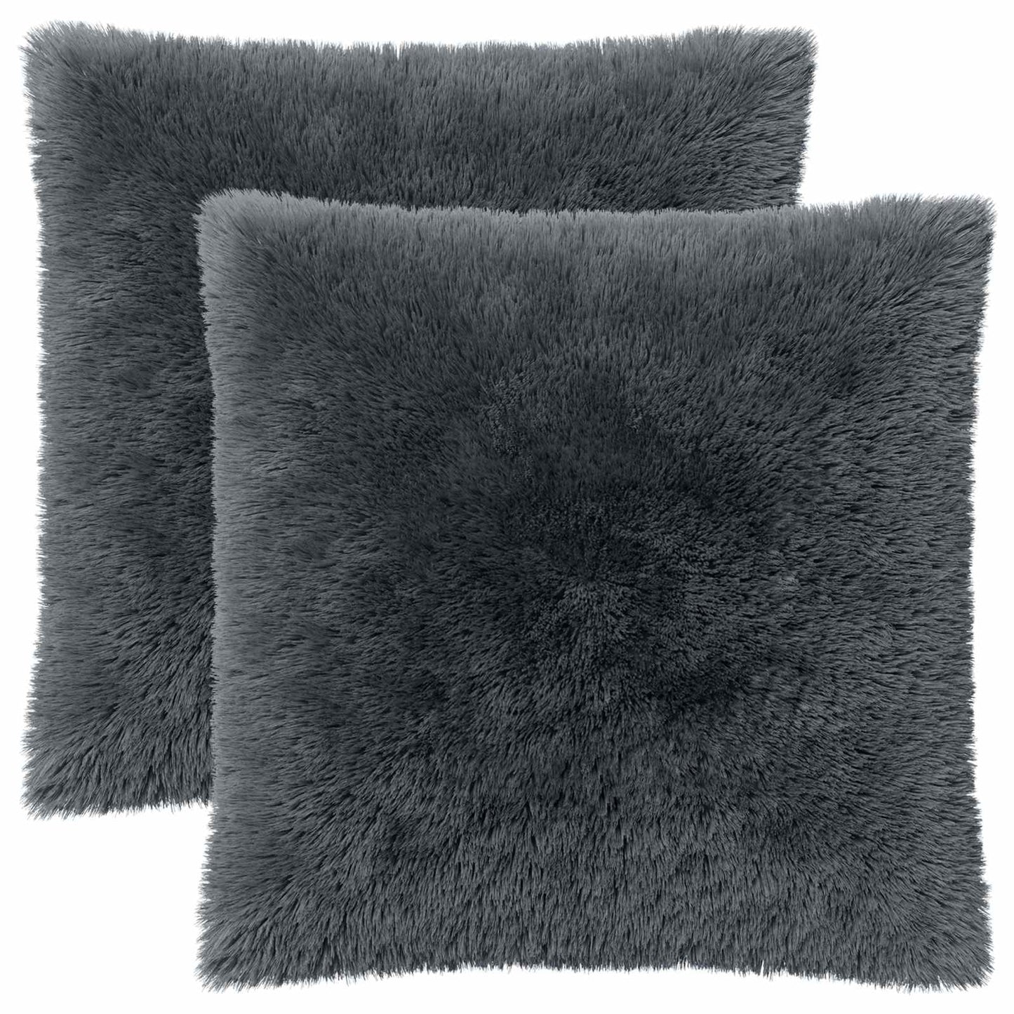 vidaXL Cushion with Pillow HEERLEN 2 pcs Anthracite PV Fleece 2