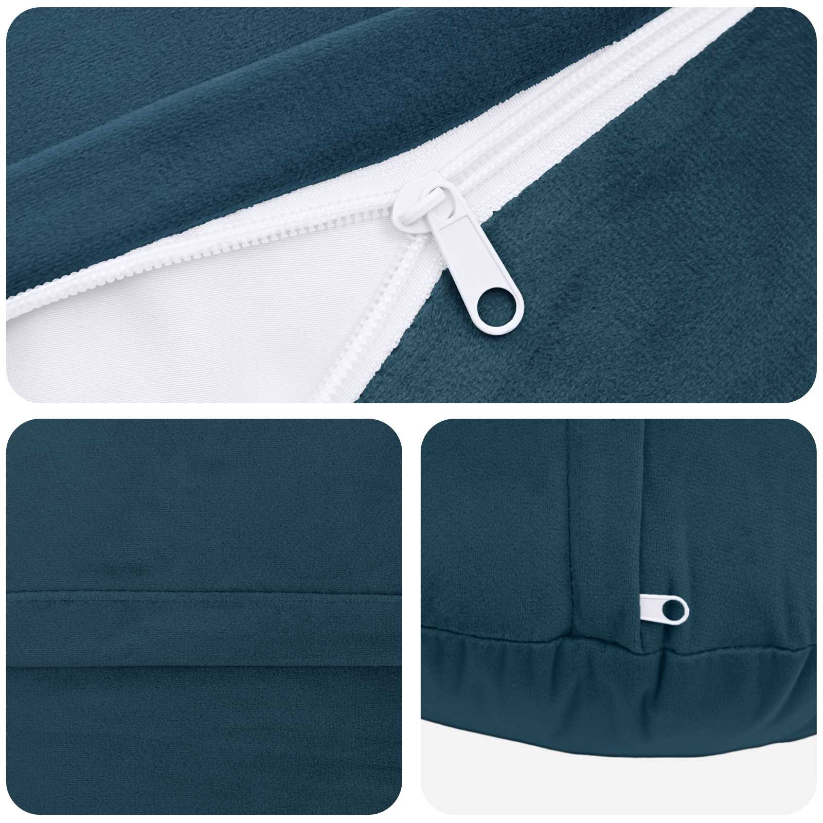 vidaXL Cushion with Pillow HEERLEN 6 pcs Blue Velvet 5