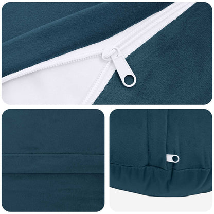 vidaXL Cushion with Pillow HEERLEN 6 pcs Blue Velvet 5