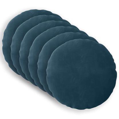 vidaXL Cushion with Pillow HEERLEN 6 pcs Blue Velvet 2