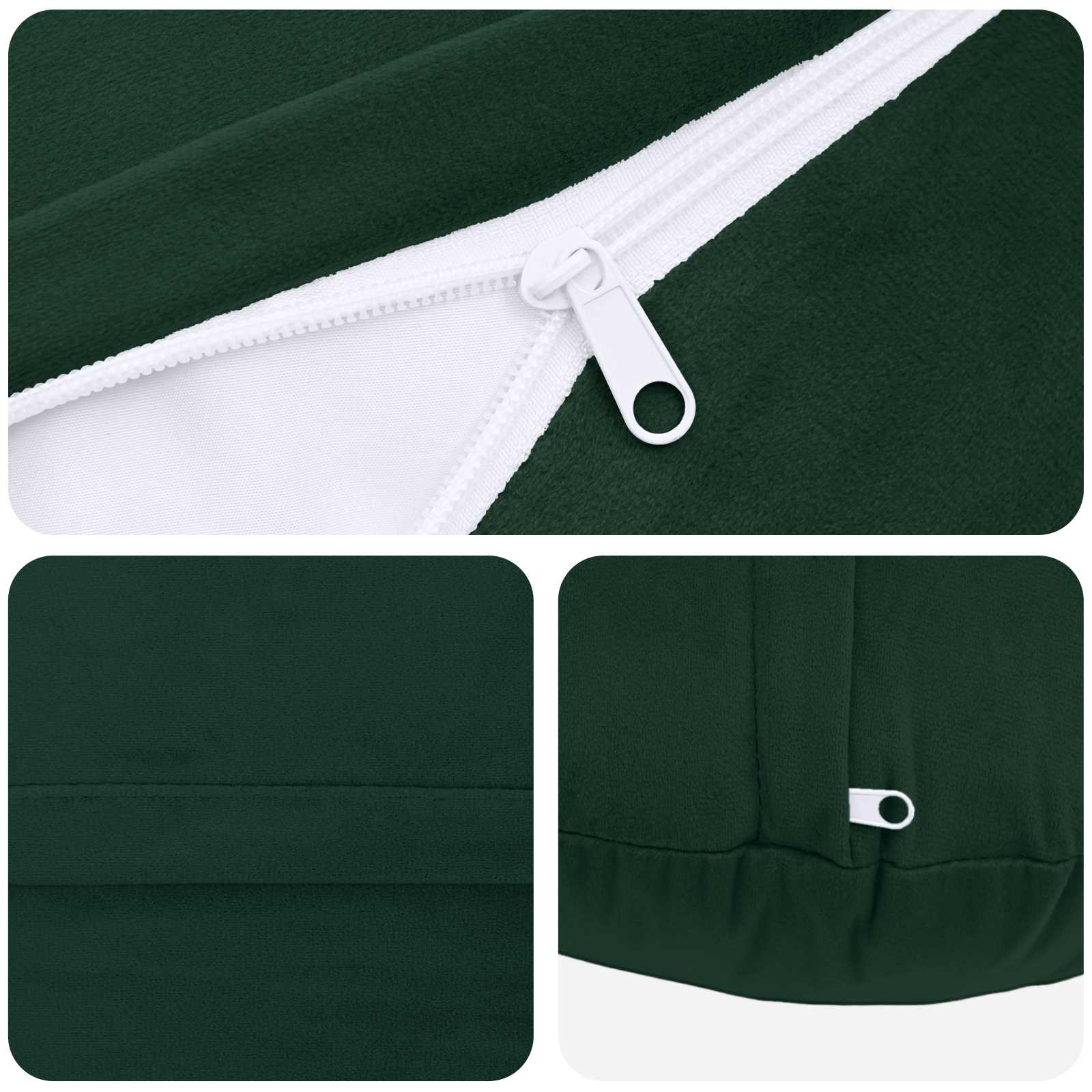 vidaXL Cushion with Pillow HEERLEN 6 pcs Dark Green Velvet 5