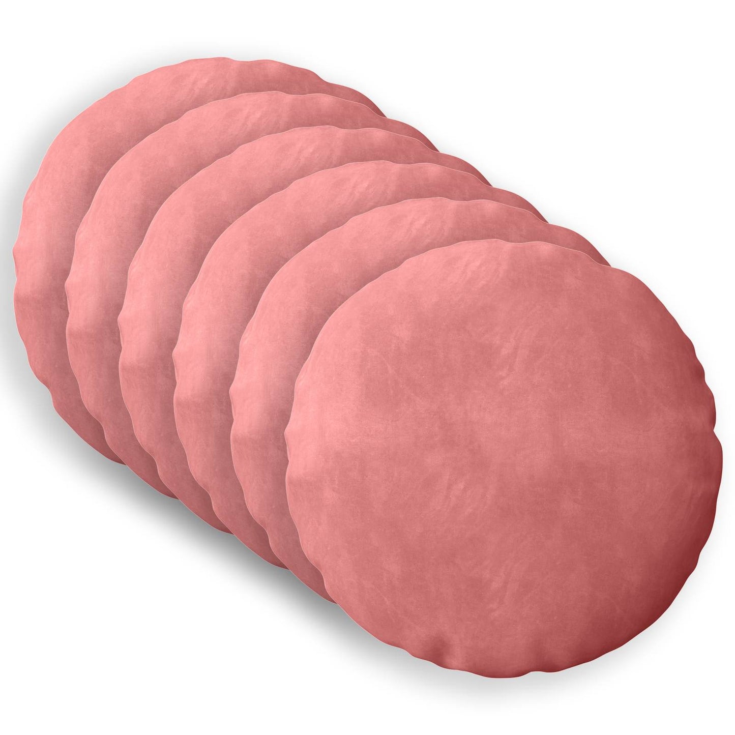 vidaXL Cushion with Pillow HEERLEN 6 pcs Pink Velvet 2