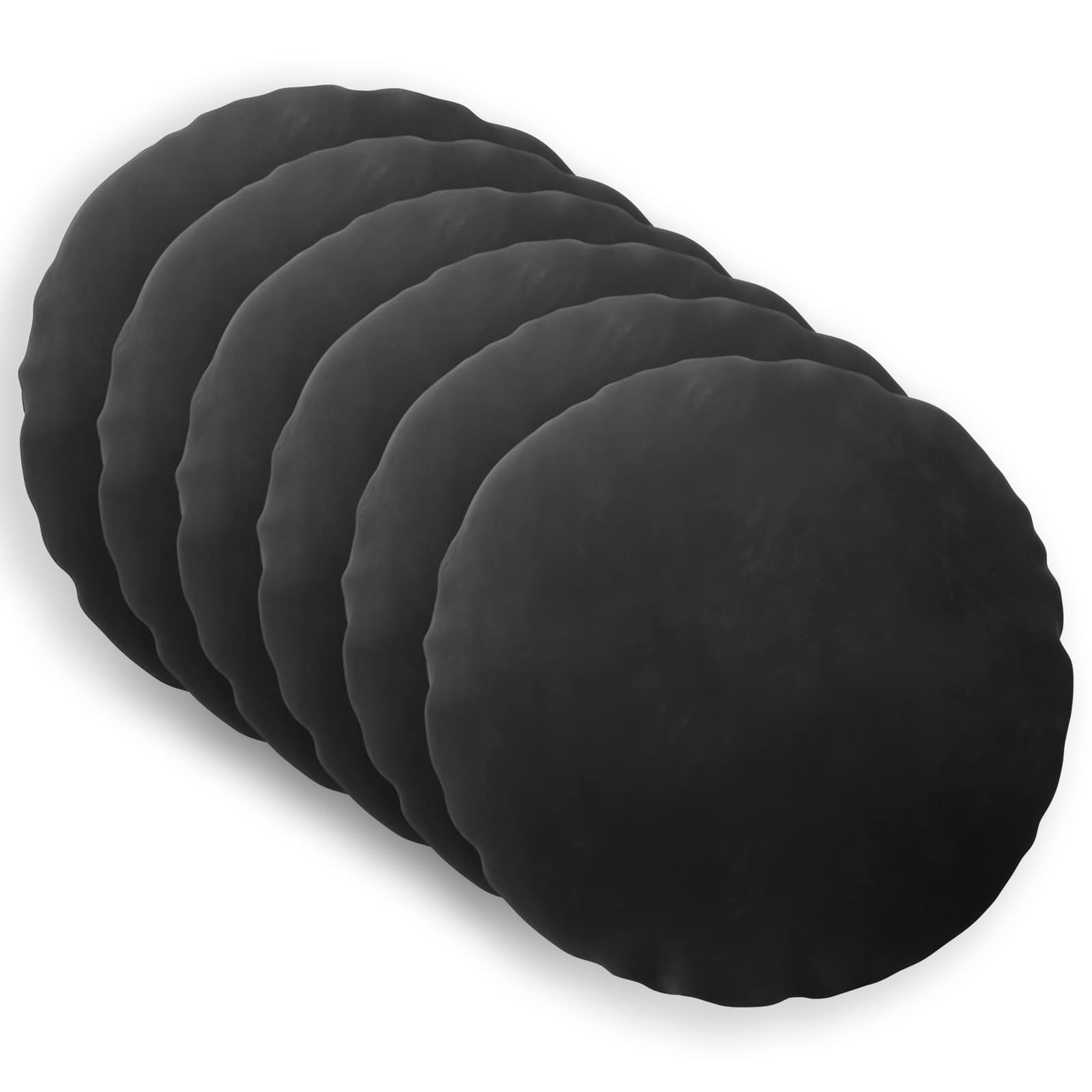 vidaXL Cushion with Pillow HEERLEN 6 pcs Black Velvet 2