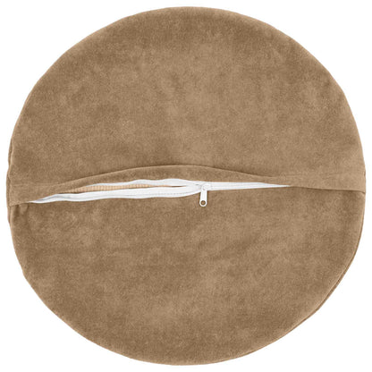 Throw Pillow HEERLEN Microfiber Fleece 6 Taupe Ø 50 cm