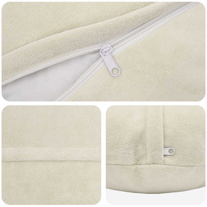 vidaXL Cushion with Pillow HEERLEN 6 pcs Cream Microfiber Fleece 4