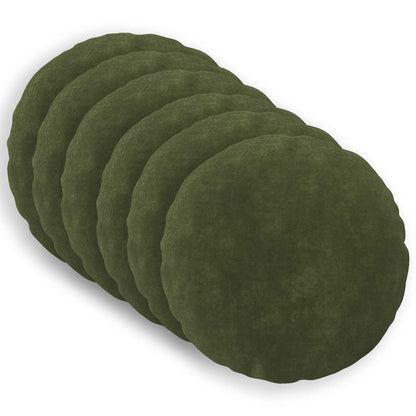 vidaXL Throw Pillow 6 pcs HEERLEN Green Dia. 50 cm Microfiber Fleece 1