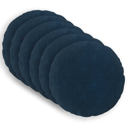 Throw Pillow HEERLEN Microfiber Fleece 6 Blue Ø 50 cm