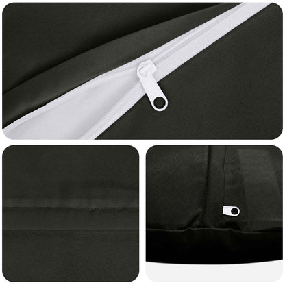 Cushion with Pillow HEERLEN 6 pcs Black Polyester