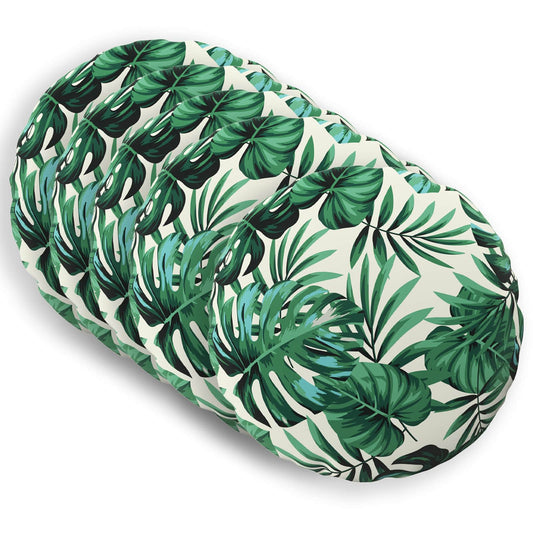 Throw Pillow HEERLEN Leaf Pattern Dia Polyester