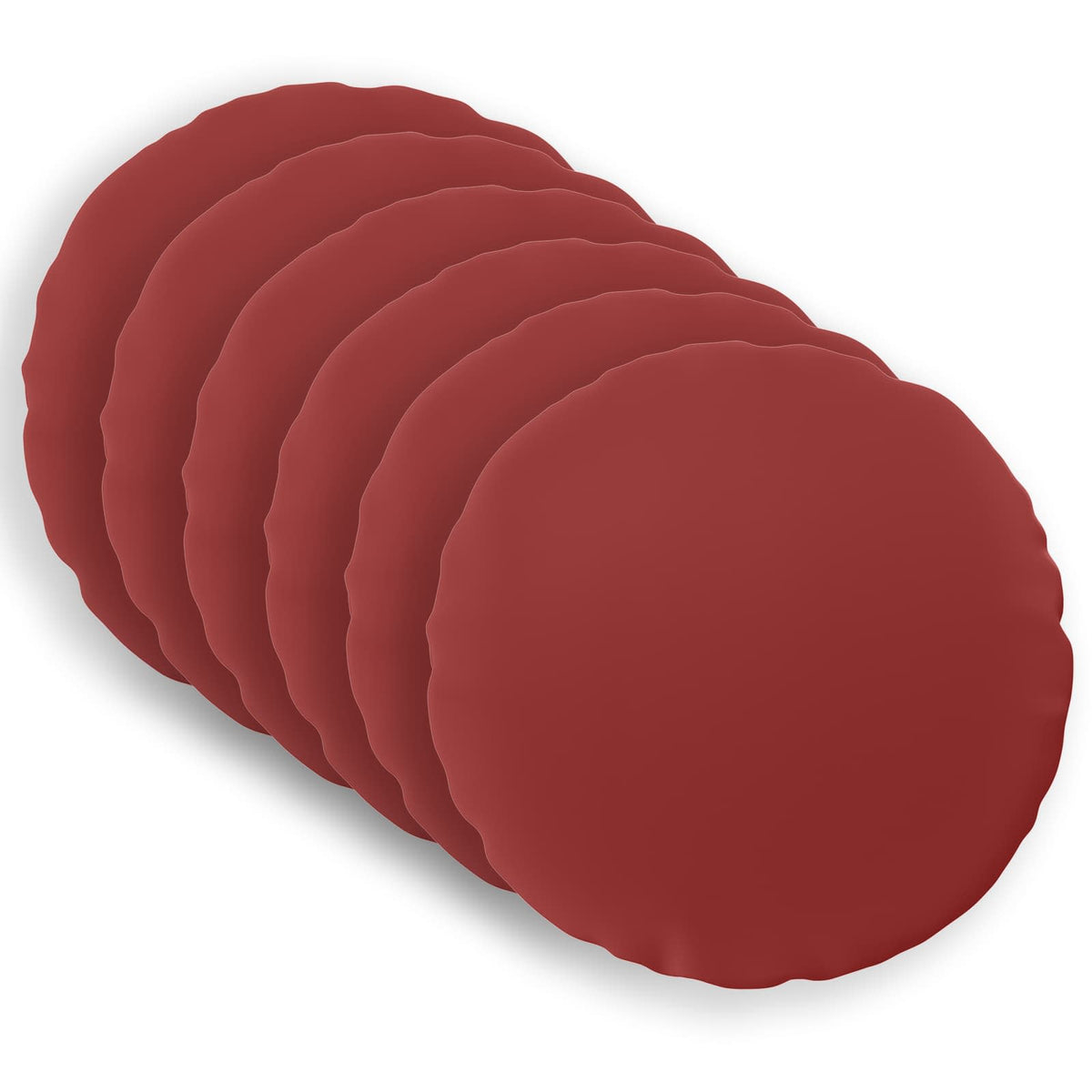 vidaXL Throw Pillow 6 pcs HEERLEN Wine Red Dia. 50 cm Polyester 2