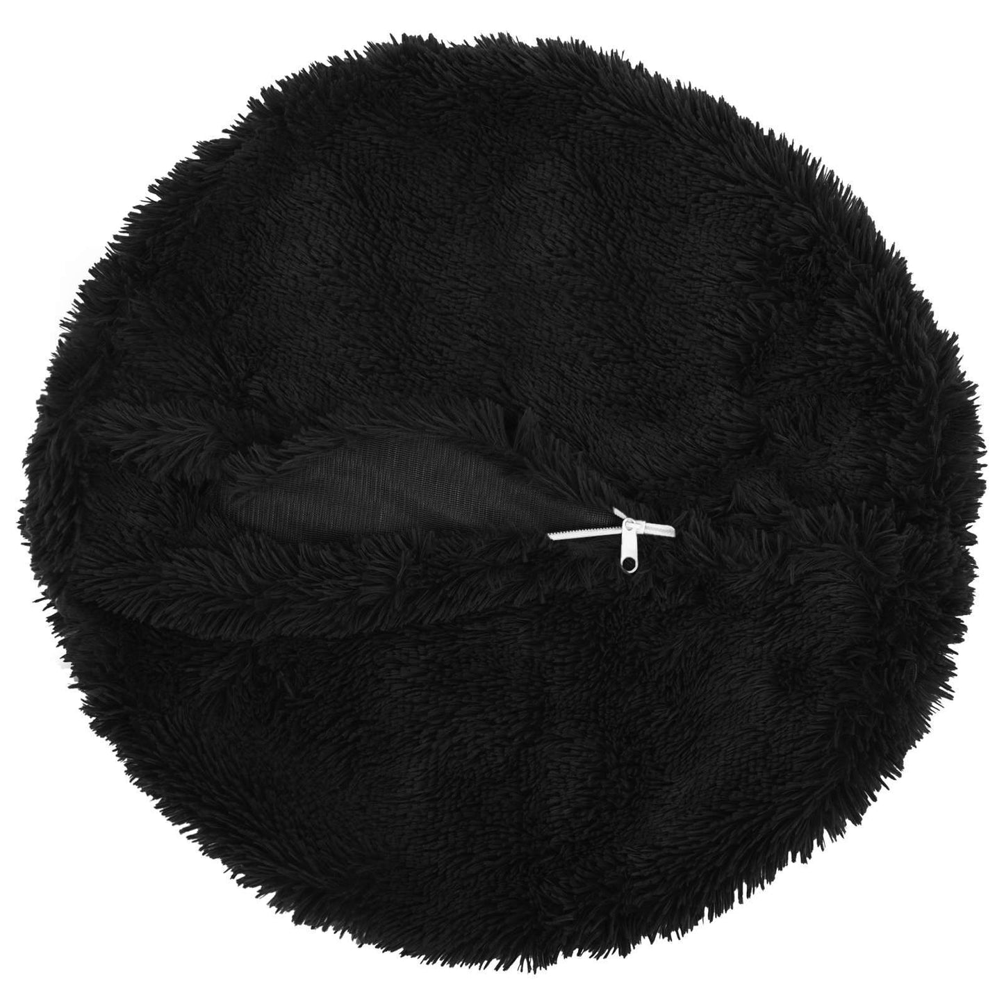 vidaXL Cushion with Pillow HEERLEN 6 pcs Black PV Fleece 4