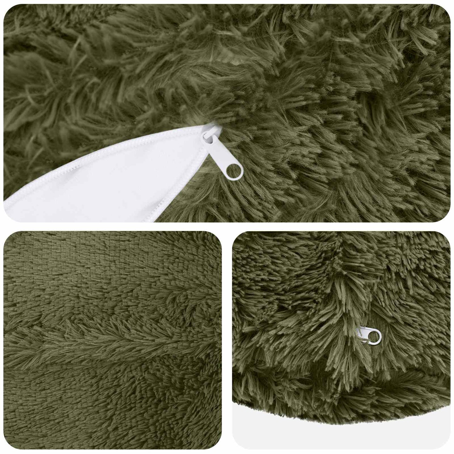 vidaXL Cushion with Pillow HEERLEN 6 pcs Green PV Fleece 5