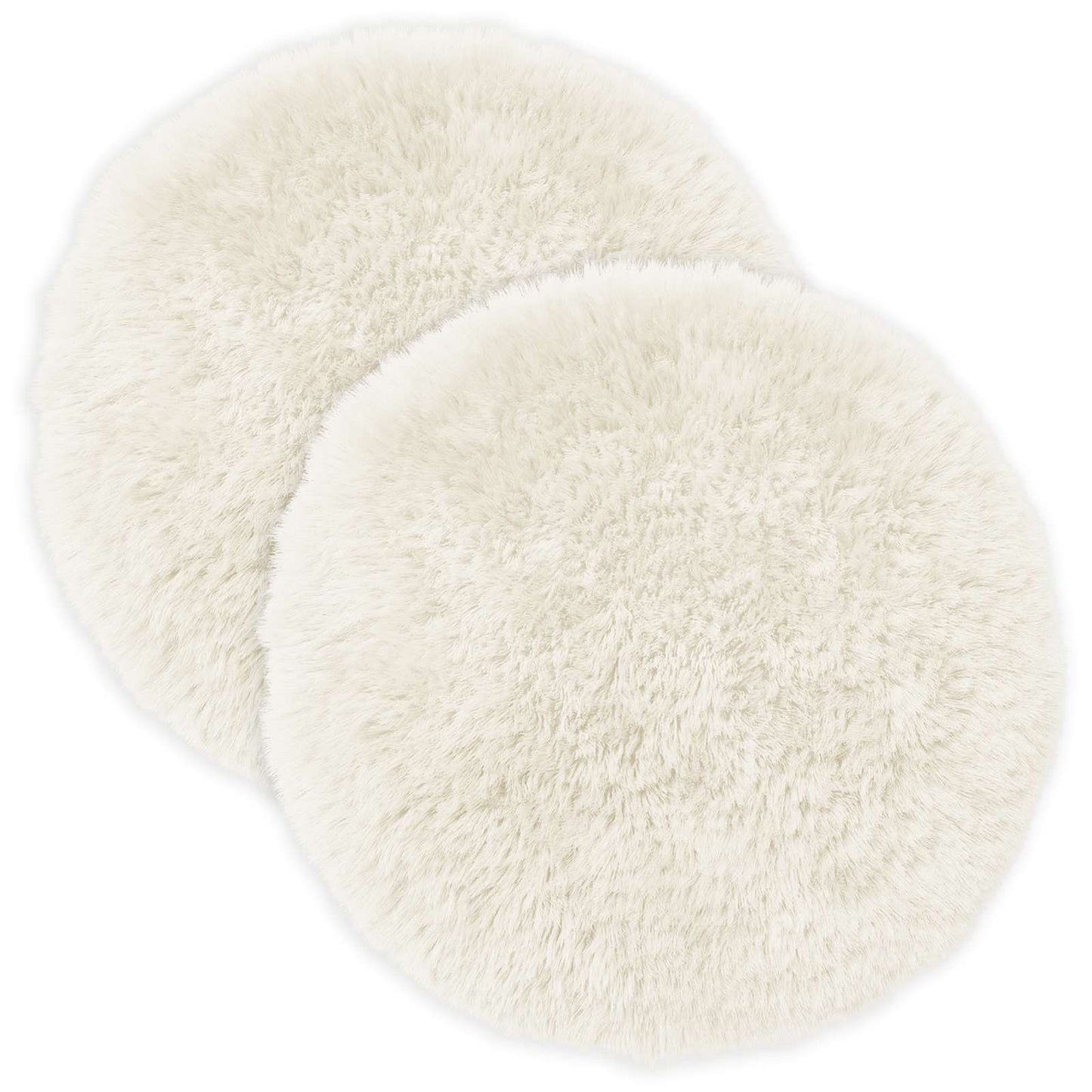 vidaXL Cushion with Pillow HEERLEN 6 pcs White PV Fleece 2