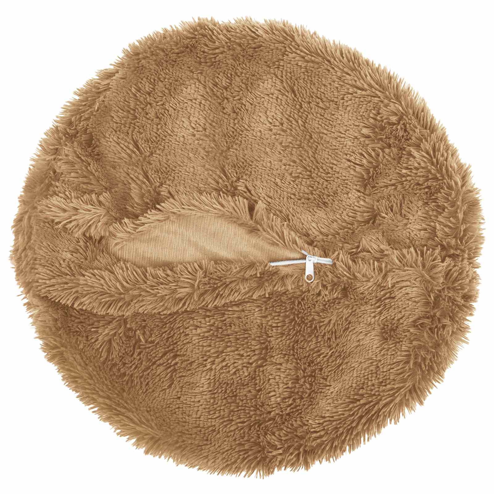 vidaXL Cushion with Pillow HEERLEN 6 pcs Taupe PV Fleece 4