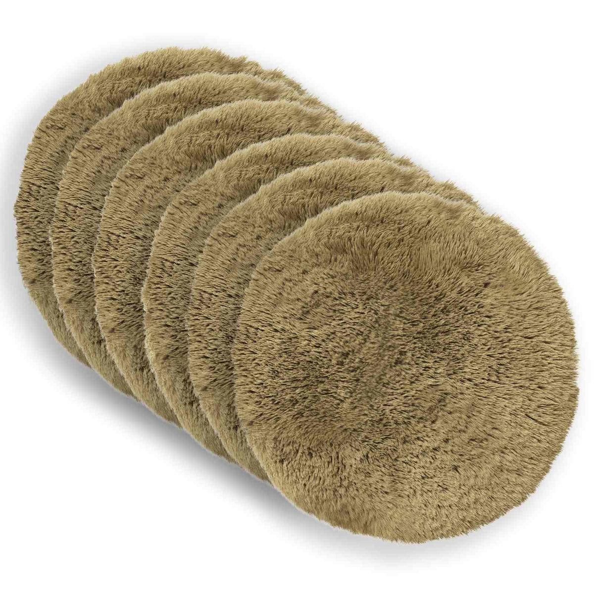 Throw Pillow HEERLEN PV Fleece 6 Light grey Ø 50 cm