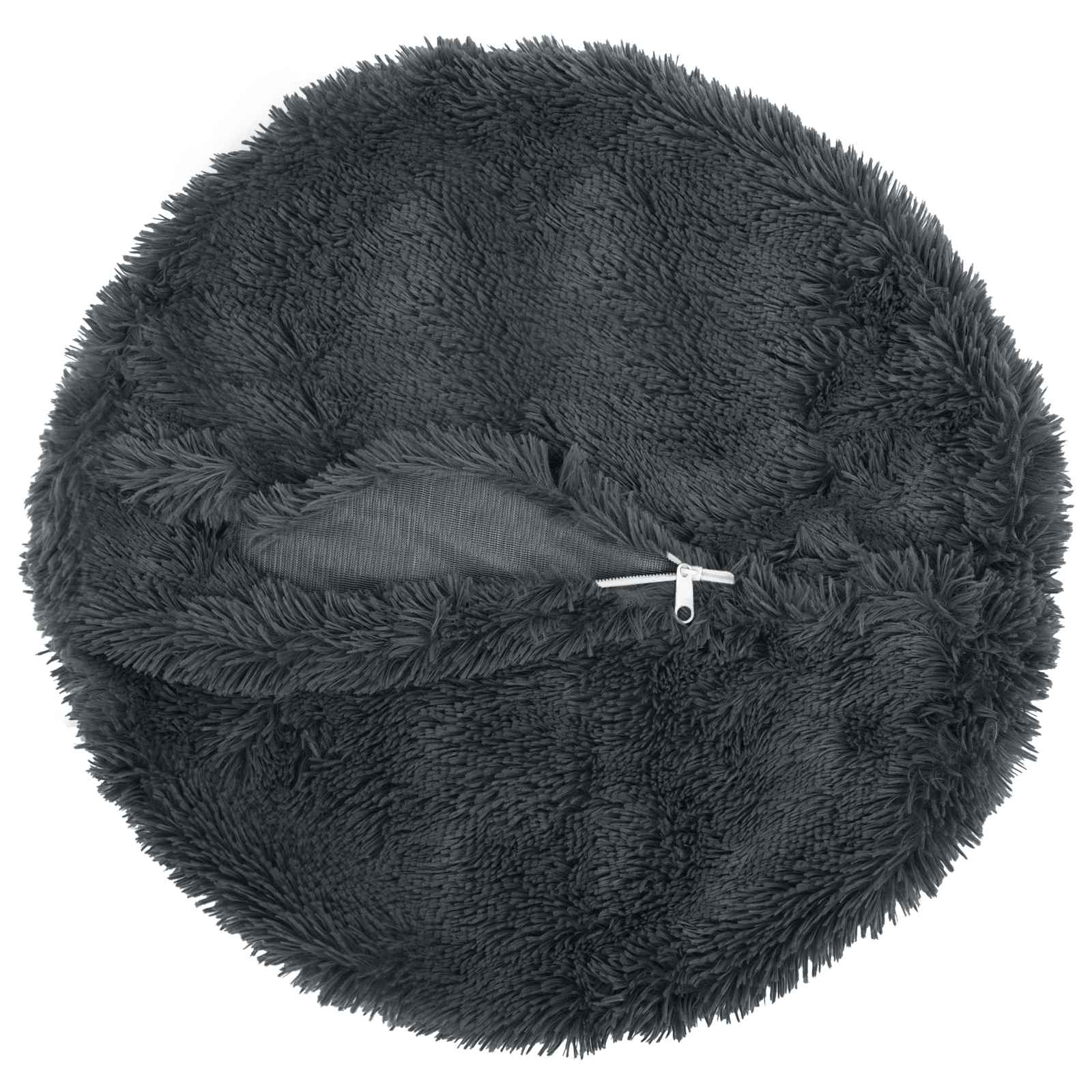 vidaXL Cushion with Pillow HEERLEN 6 pcs Anthracite PV Fleece 4