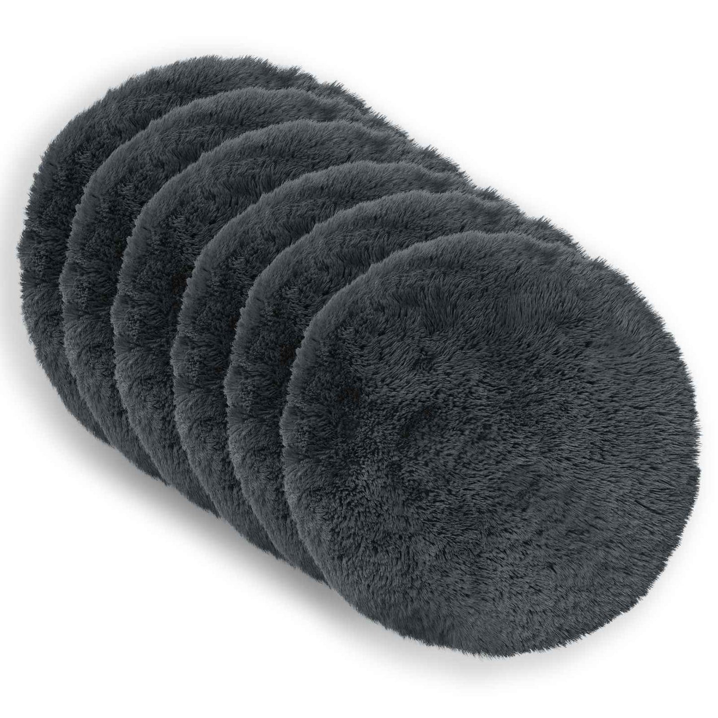 vidaXL Cushion with Pillow HEERLEN 6 pcs Anthracite PV Fleece 2