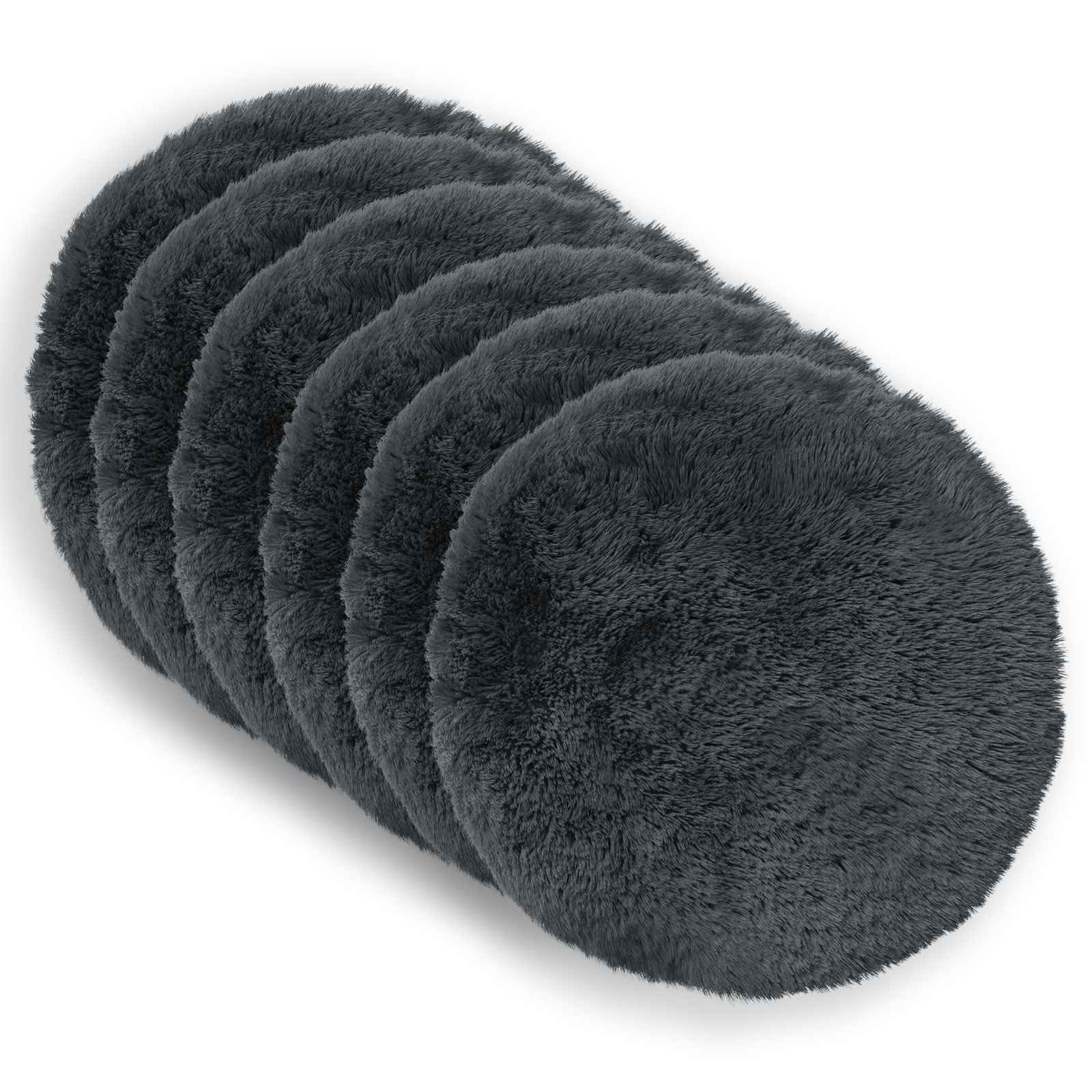 vidaXL Cushion with Pillow HEERLEN 6 pcs Anthracite PV Fleece 2