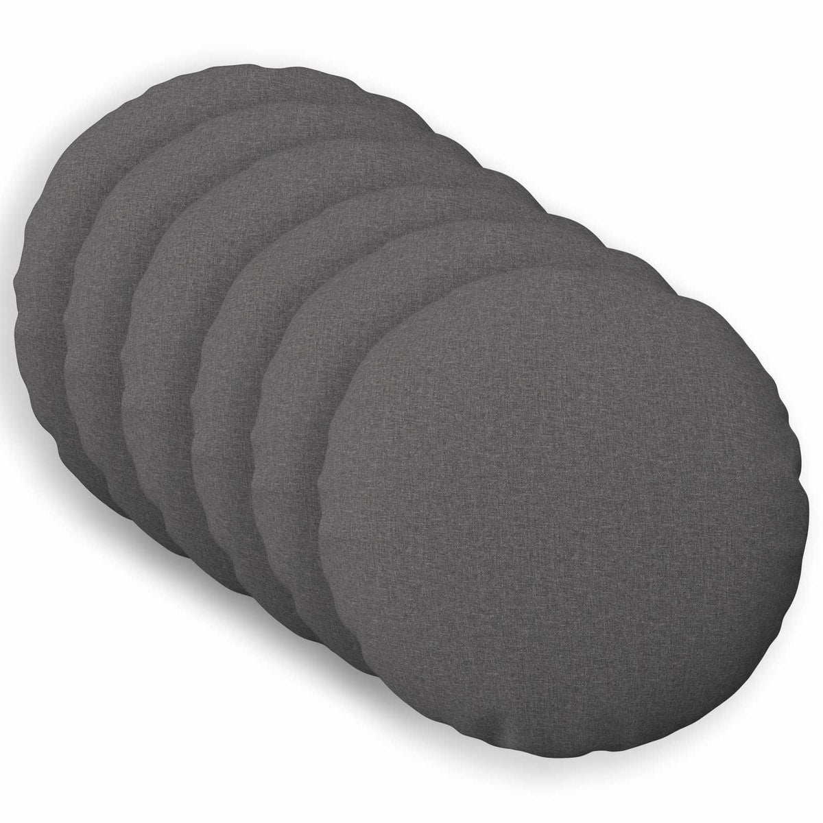 vidaXL Throw Pillow 6 pcs HEERLEN Light Grey Dia. 60 cm Fabric 2