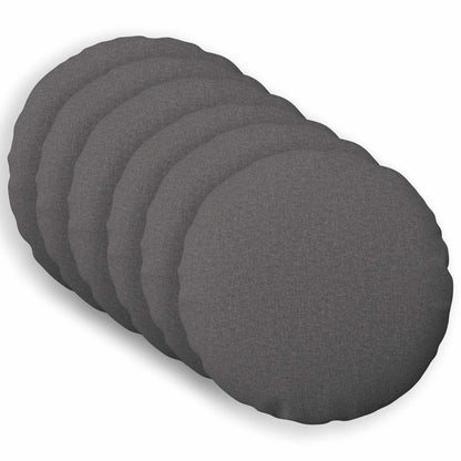 vidaXL Throw Pillow 6 pcs HEERLEN Light Grey Dia. 60 cm Fabric 2