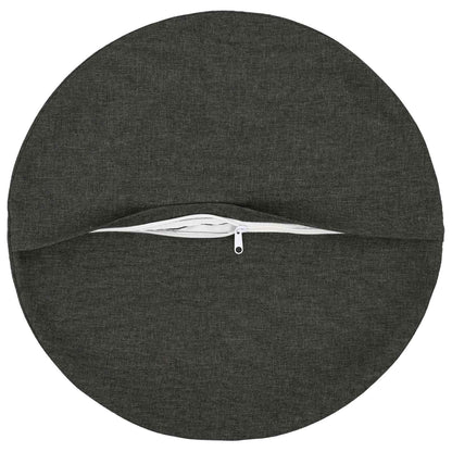 vidaXL Throw Pillow 6 pcs HEERLEN Dark Grey Dia. 60 cm Fabric 4